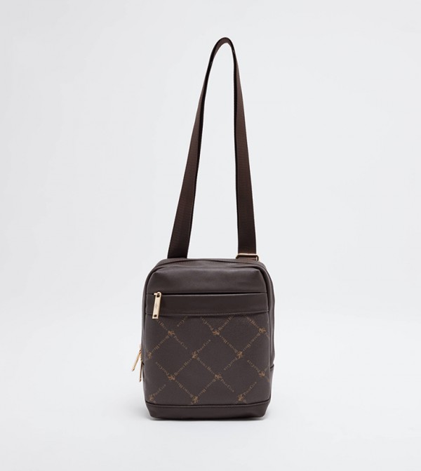 Buy Beverly Hills Polo Club Logo Detail Crossbody Bag In Brown ...
