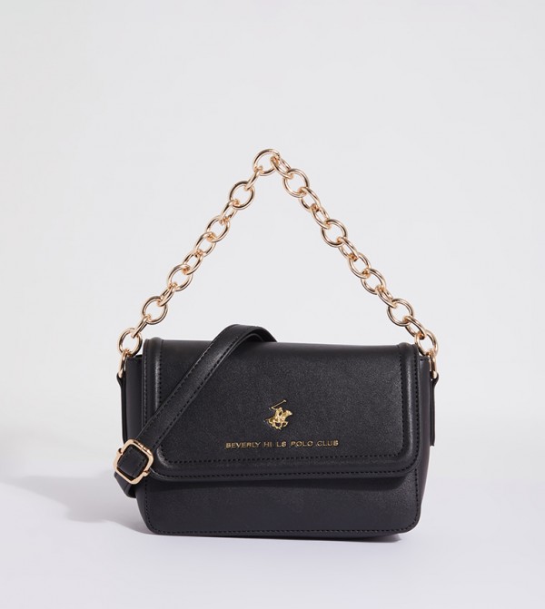 Logo Detail Chain Handle Crossbody Bag