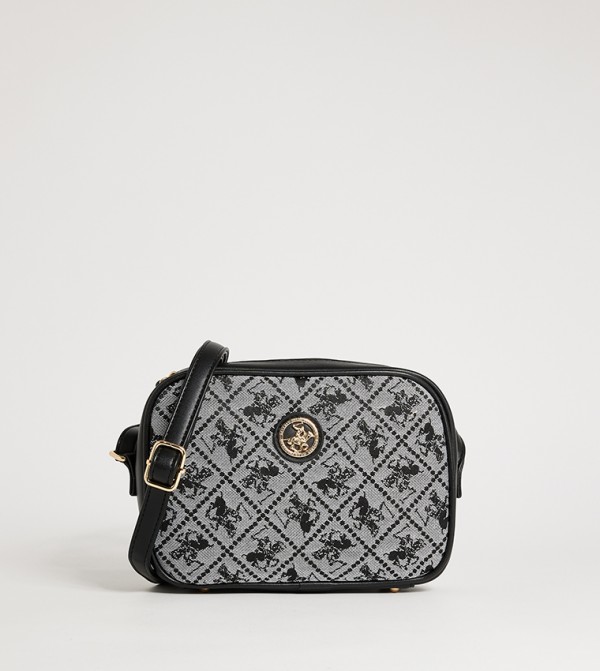 Logo Patterned Camera Bag
