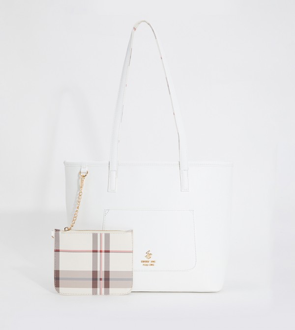 Logo Detail Tote Bag with Pouch