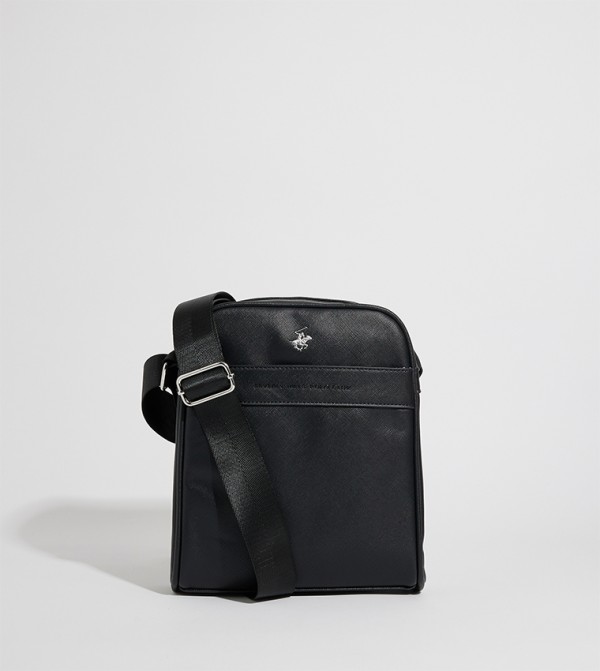 Logo Detail Zippered Reporter Bag