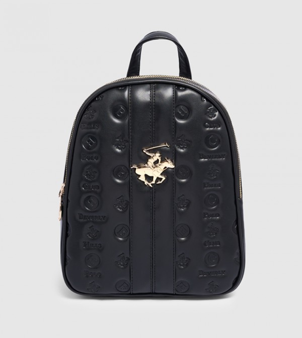 Embossed Zippered Backpack