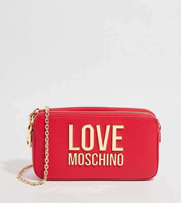 Moschino red cheap velvet bag