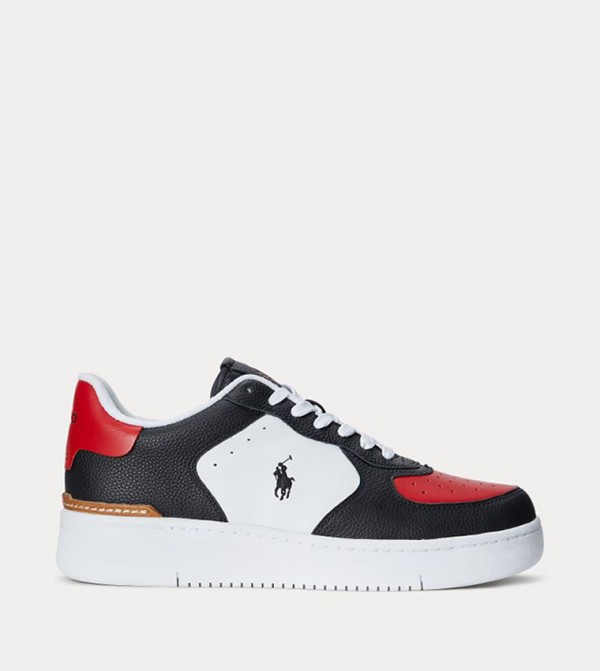Color Block Logo Detail Low Top Sneakers