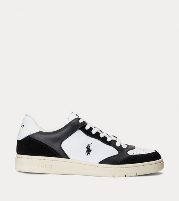 Color Block Logo Detail Low Top Sneakers