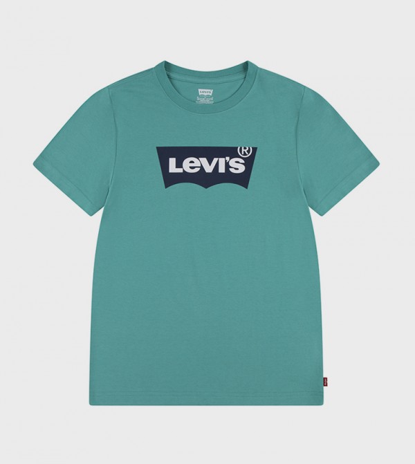 Batwing Logo Printed Crew Neck T-Shirt