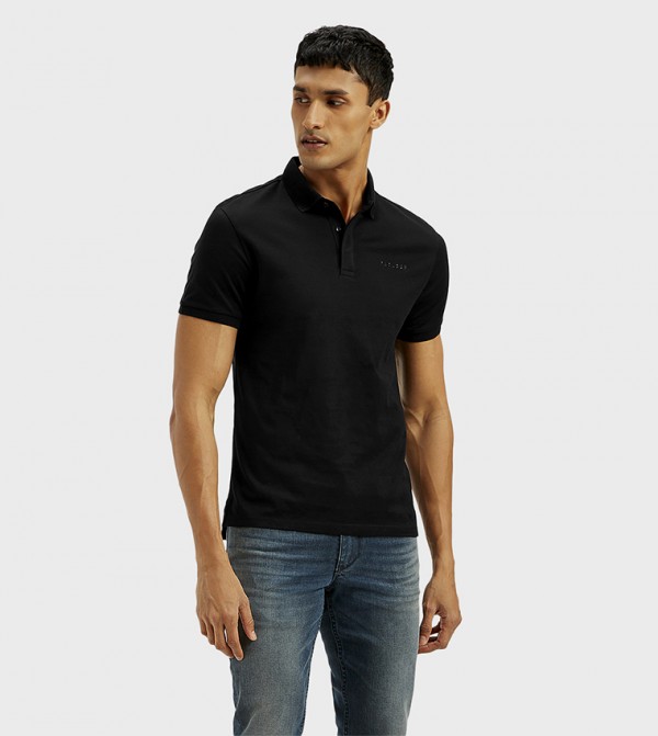 Solid Slim Fit Polo T-Shirt
