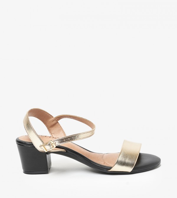 Textured Sling Back Heel Sandals