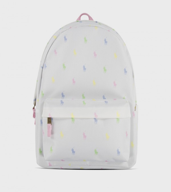 RLAN Logo Printed Zippered Backpack
