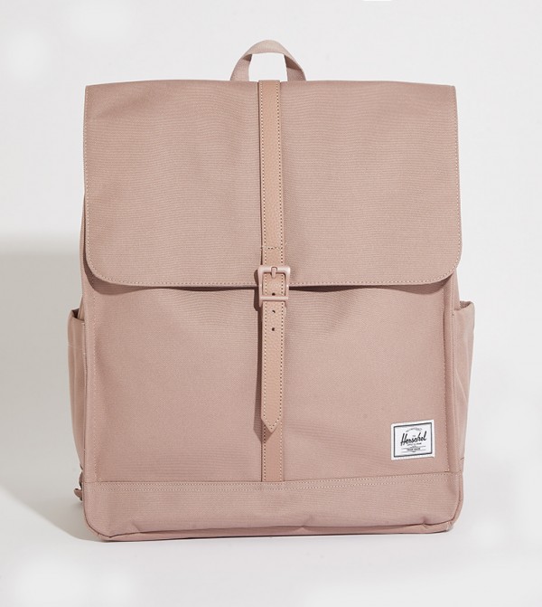 City Logo Badge Flap Backpack