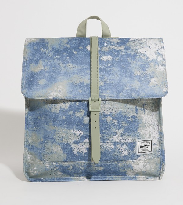 City Patterned Flap Backpack