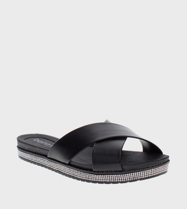 THALIA Embellished Flat Sandals