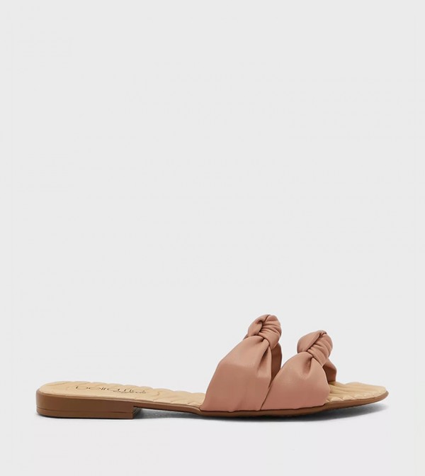 Milanee Knotted Double Strap Flat Sandals