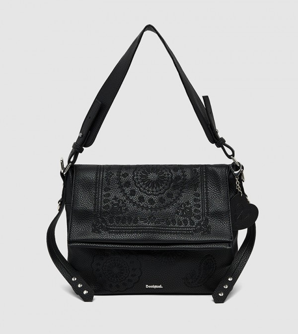 Paisley Embroidered Adjustable Strap Crossbody Bag
