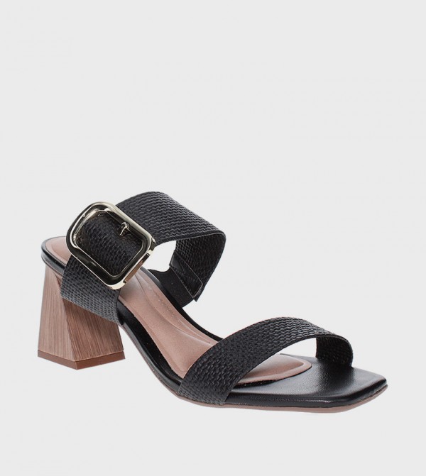 XYLA Buckle Detail Heeled Sandals