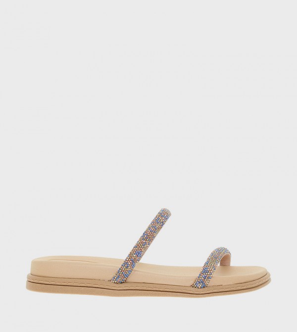 URIAH Embellished Flat Sandals