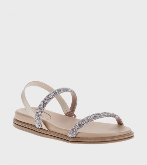 CRESSIDA Embellished Slingback Flat Sandals