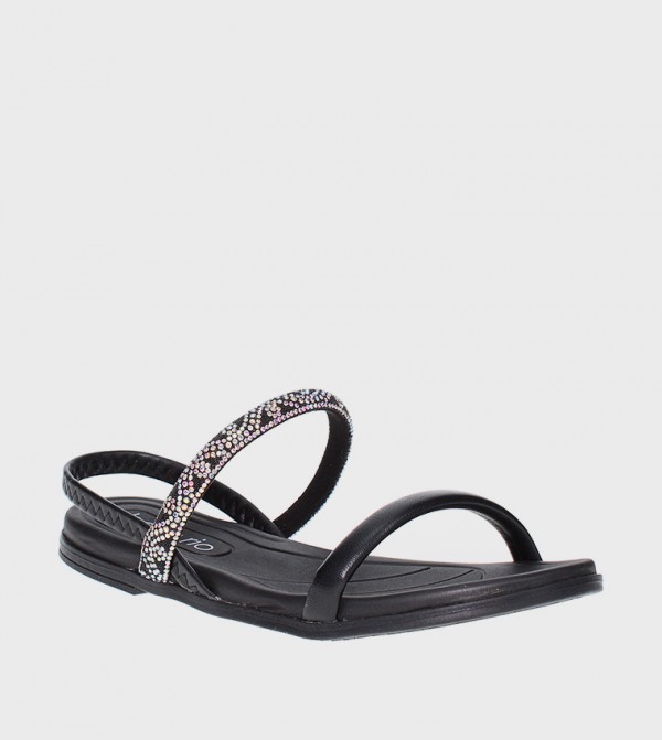 YUKI Embellished Slingback Flat Sandals