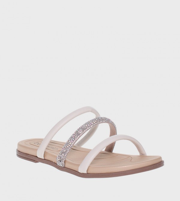 INEZ Embellished Flat Sandals