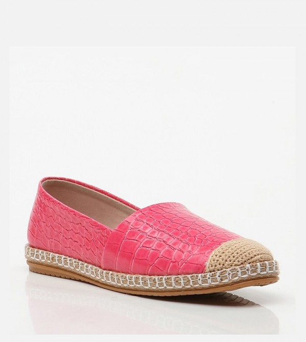 Buy Yaya By Hotiç Textured Slip On Espadrille Shoes In Fuchsia