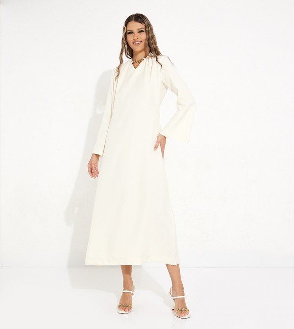 Chain Detail Woven Maxi Dress