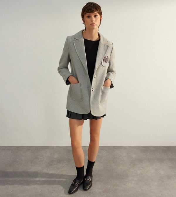 Oversized satin clearance blazer