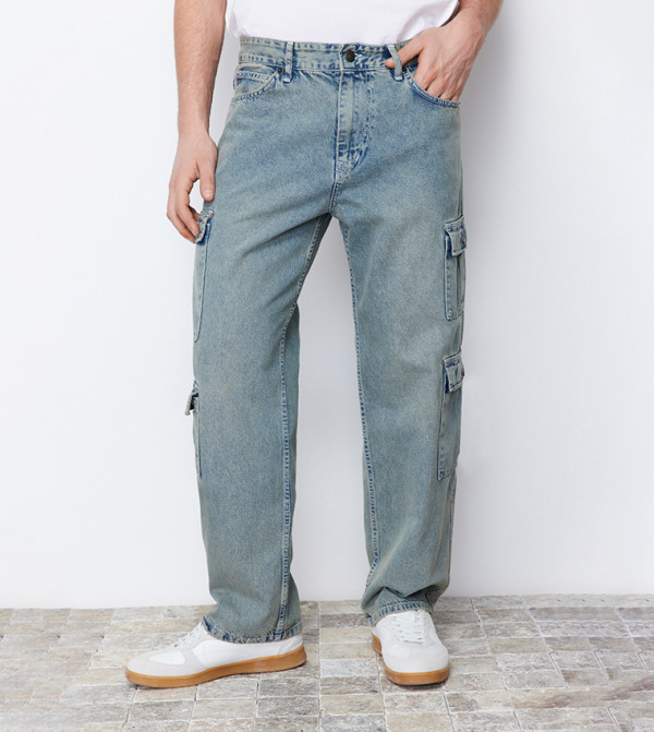 Pantalon Capri Tyte En Jean Dark Denim, Coupe Wide Leg Avec Poches - Taille Juniors 9