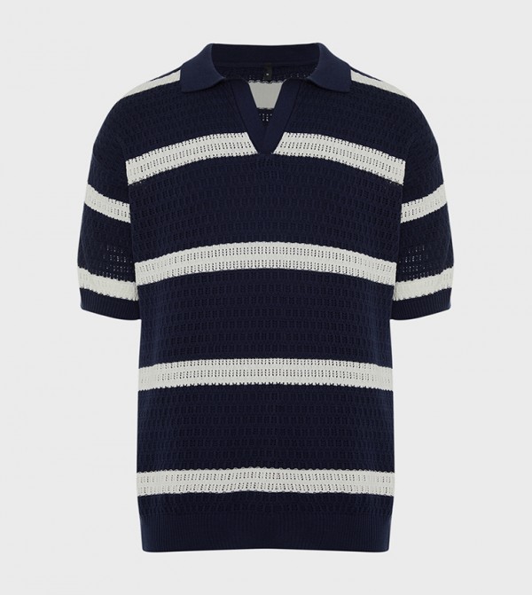 Buy Tommy Hilfiger 1985 Logo Detail Polo T Shirt In Blue
