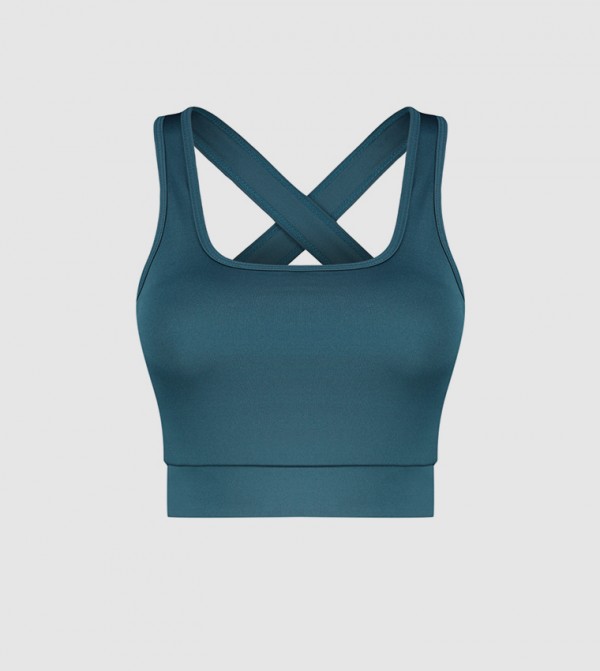 Trendyol Collection Dark Navy Blue Supported/Shaping Back Detail Square  Collar Knitted Sports Bra TWOSS22SS0040 - Trendyol