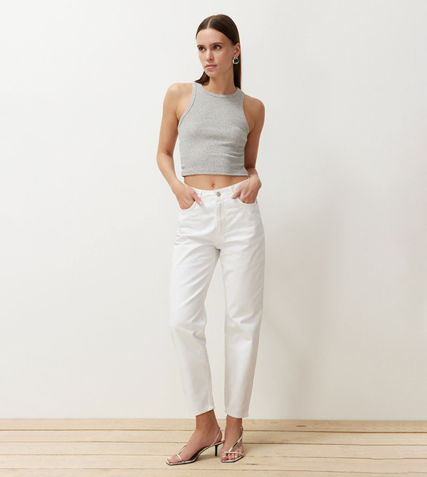 Trendyol dames Jeans Light Blue High Waist Mom Jeans