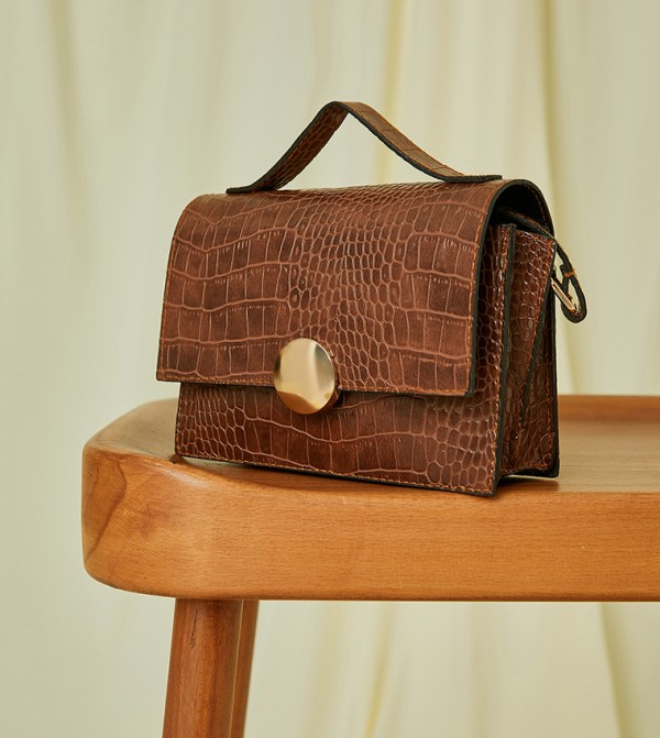 Faux Leather Shoulder Bag
