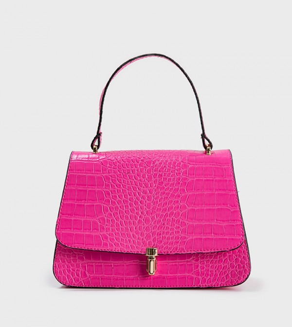 Faux Leather Handheld Bag