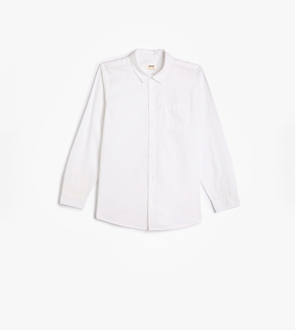 قميص بأكمام طويلة وجيوب 