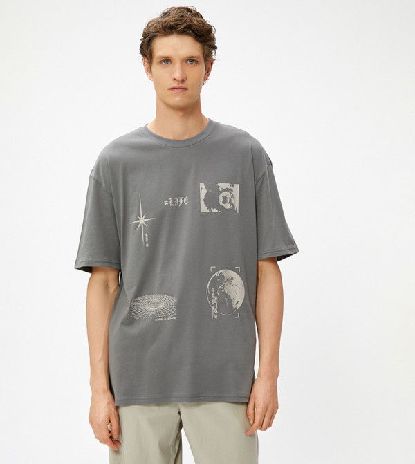 Koton T-Shirt Sans Manches Col Rond Imprimé Leon Bébé Garçon - 100% Coton