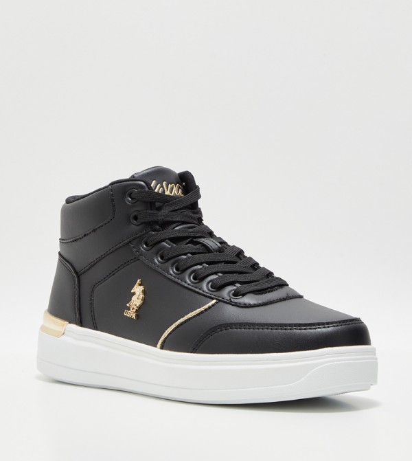 Black polo high outlet top shoes