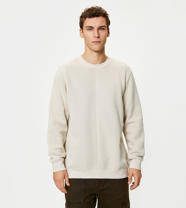 Solid Crew Neck Sweatshirt