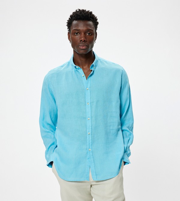 Solid Long Sleeves Linen Shirt