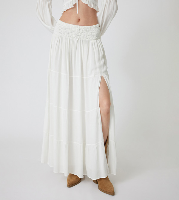 Cinq A Sept Odelle Rhinestone-Waist Slit Maxi Skirt - Bergdorf Goodman