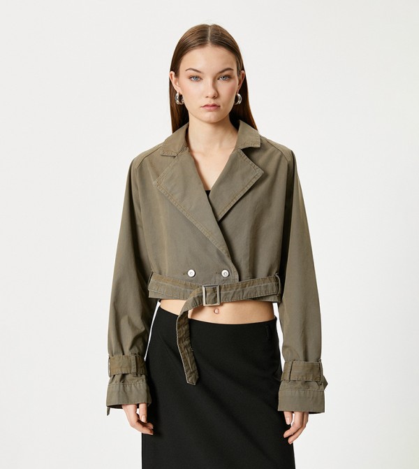 معطف ترينتش قصير 