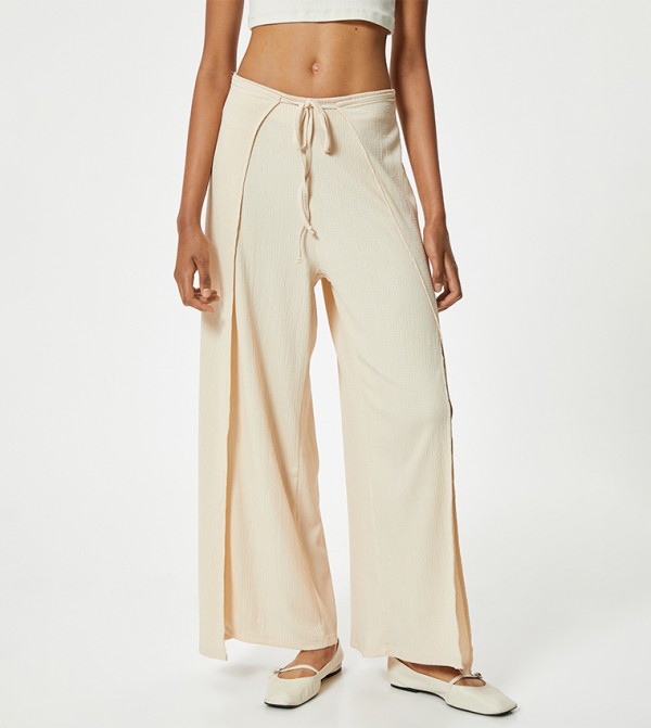 Drawstring Waist High Waist Trousers
