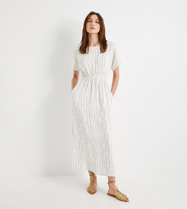 Koton Long Thin Strap Dress - Scalloped A Form Skirt