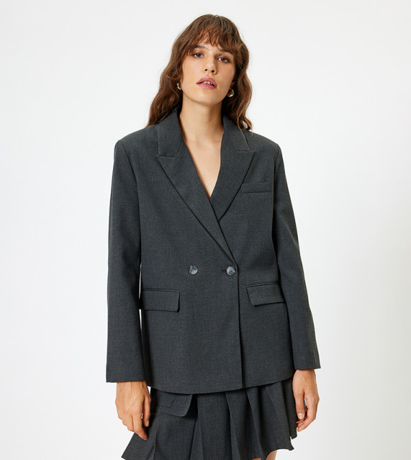 Textured Oversized Blazer