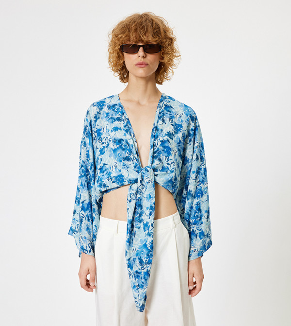 Floral Print Oversized Kimono