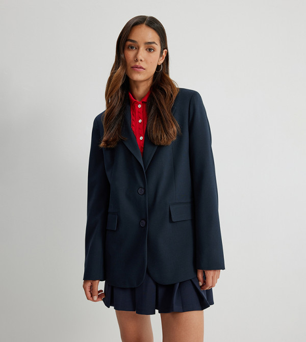 Solid Oversized Blazer