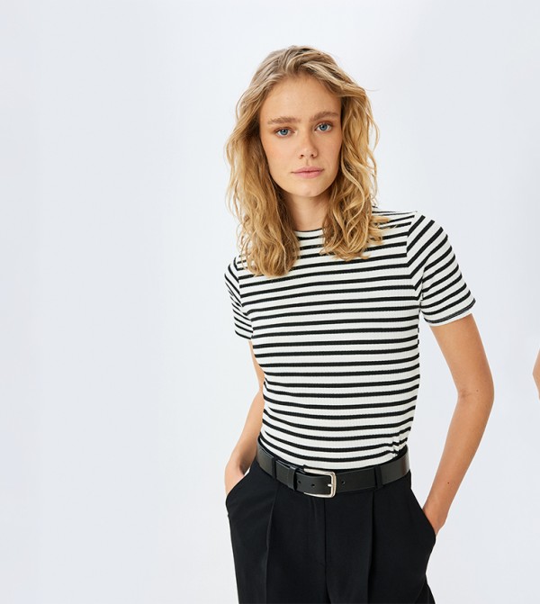 Striped Crew Neck T-Shirt