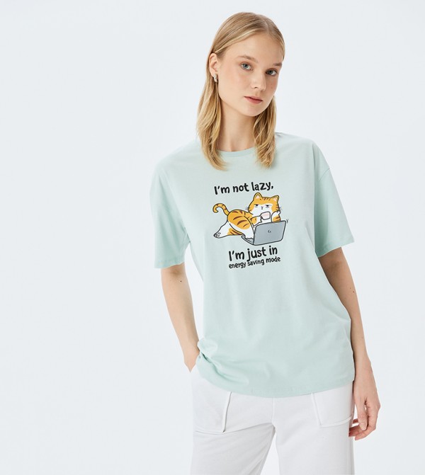 Printed Crew Neck T-Shirt