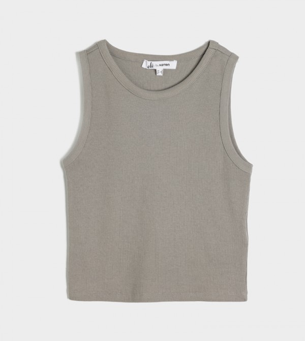 Ribbed Crop Tank Top