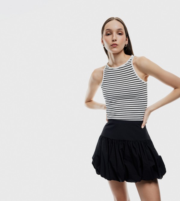 Striped Crop Tank Top