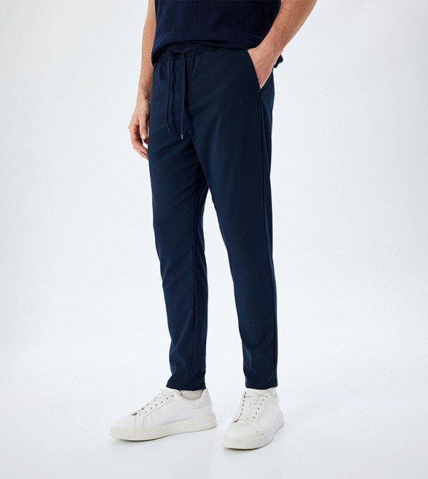 Solid Drawstring Waist Sweatpants