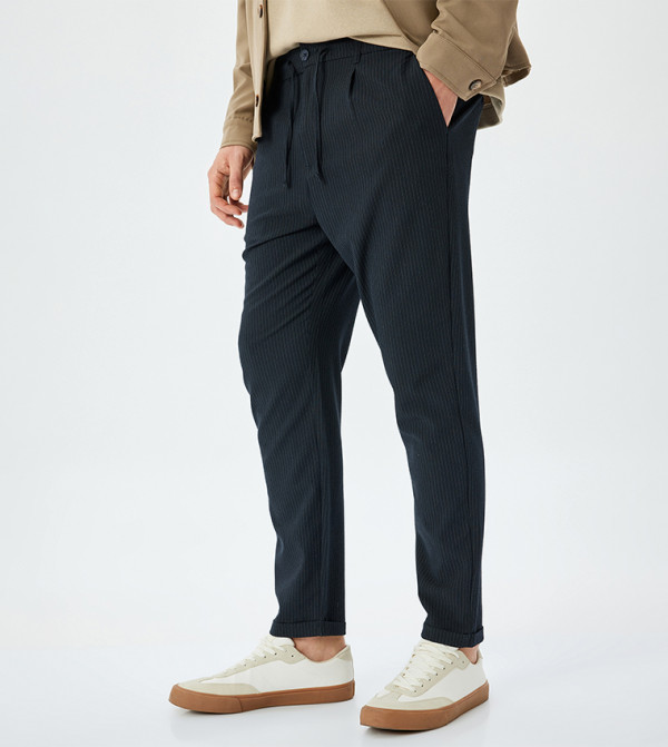 Solid Slim Fit Trousers